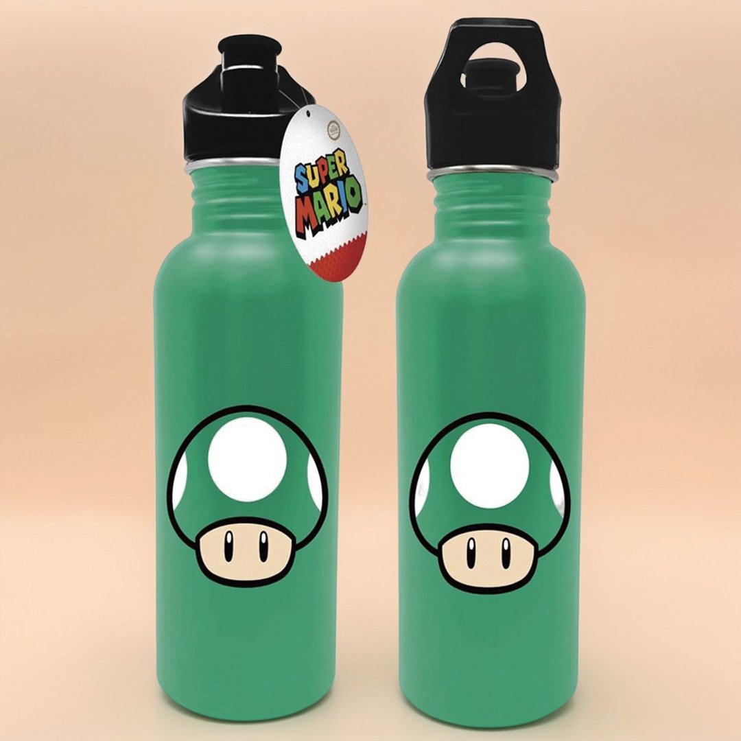 【任天堂超级玛利欧】绿色蘑菇 绿色经典 运动金属水壶 - 700ml - 水瓶/水壶 - 其他材质 