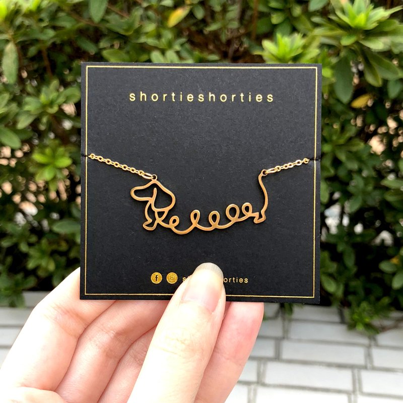 腊肠犬项錬The Dachs Necklace(金色) - 项链 - 其他金属 金色