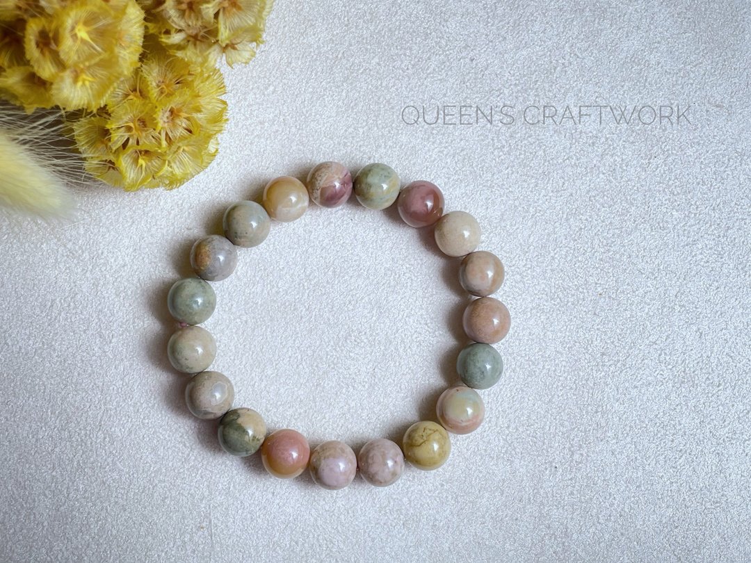 Queen's Craftwork 天然水晶原创设计 阿拉善玛瑙手串手链 - 手链/手环 - 水晶 多色