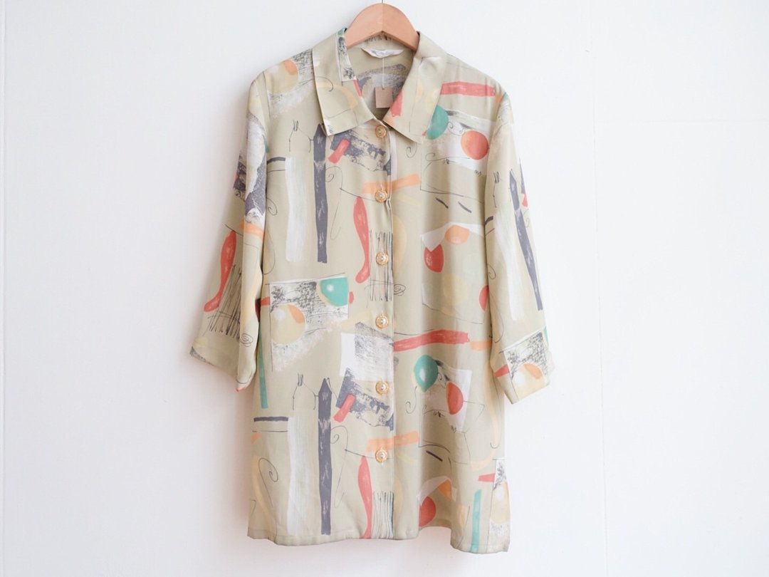 Vintage / 衬衫 / 全新品七分袖 no.228 tk - 女装衬衫 - 聚酯纤维 多色