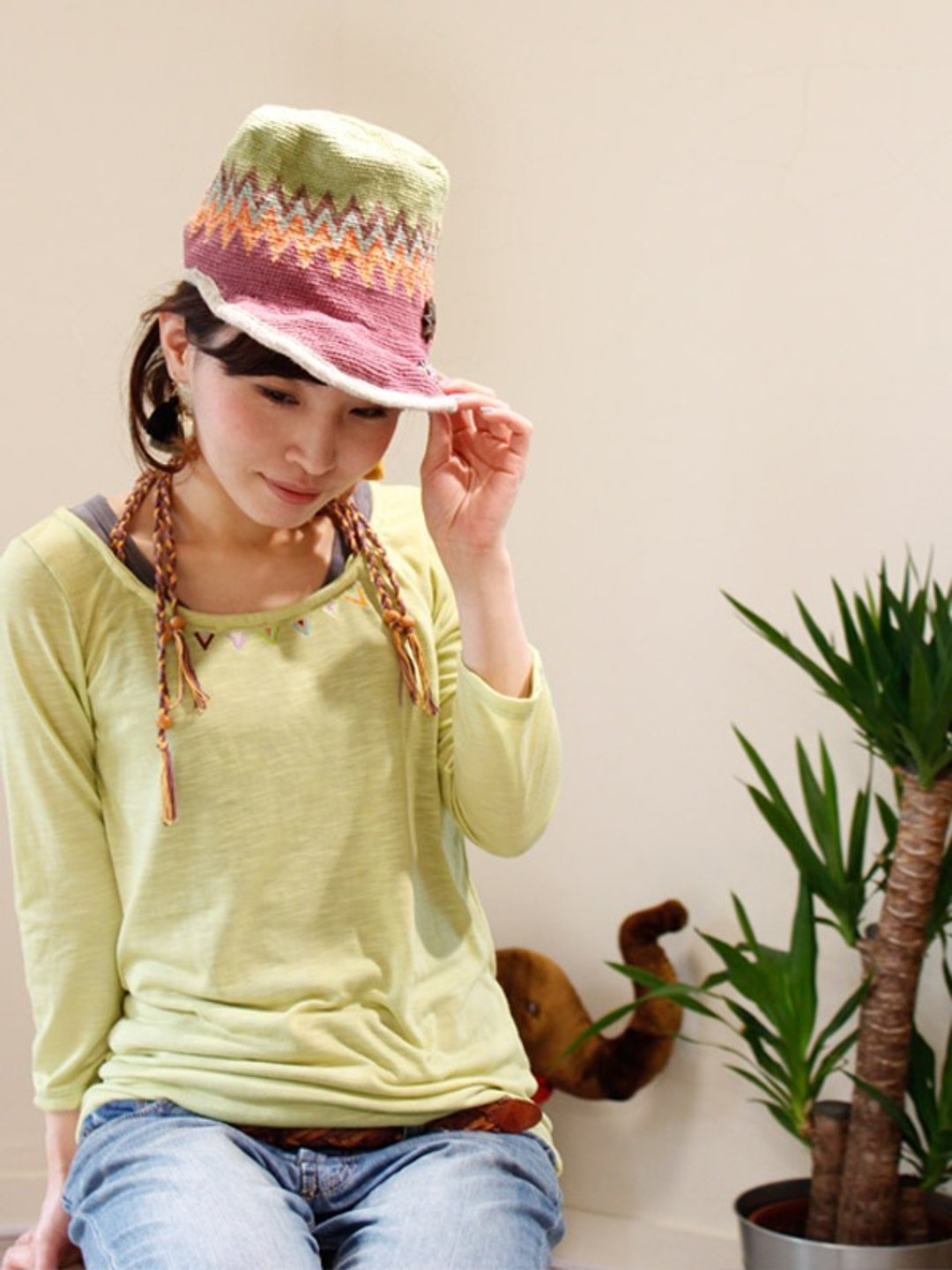 ☆ Hammock ☆ 彡 Hammock Earth Mountain Cap - 帽子 - 棉．麻 绿色