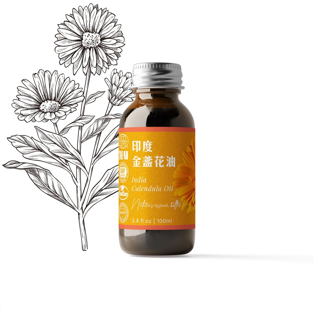 【卡佛香】印度金盏花浸泡油 - 身体护肤/按摩油 - 塑料 咖啡色