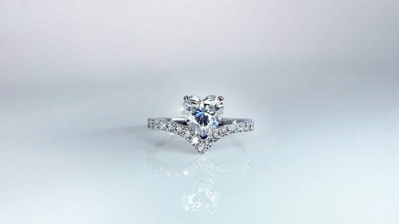 莫桑钻 |  心情钻石女戒  | 台中门市 |  可升级K金白金真钻 - 戒指 - 纯银 