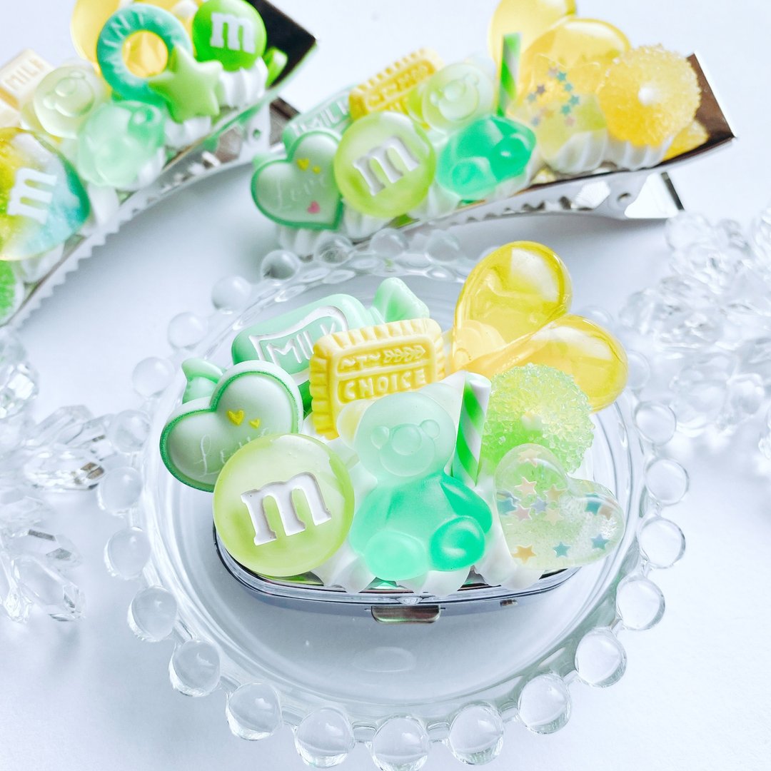 Pill case,case,lemonade,chocolate,candy,fake sweets,sweetsdeco,kawaii,japan - 收纳用品 - 粘土 绿色