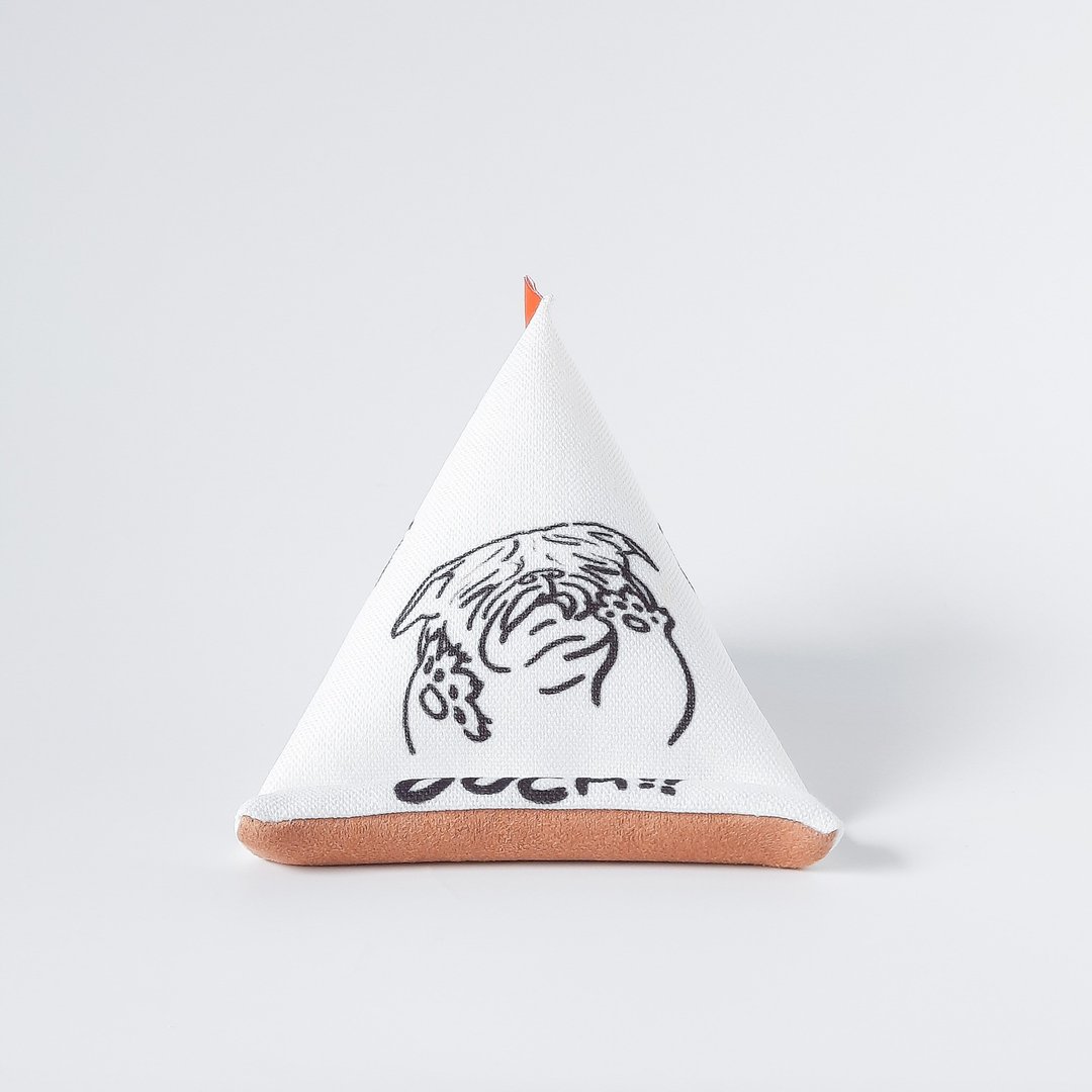 三角手机座 - 无辜巴哥 - 手机座/防尘塞 - 棉 白色