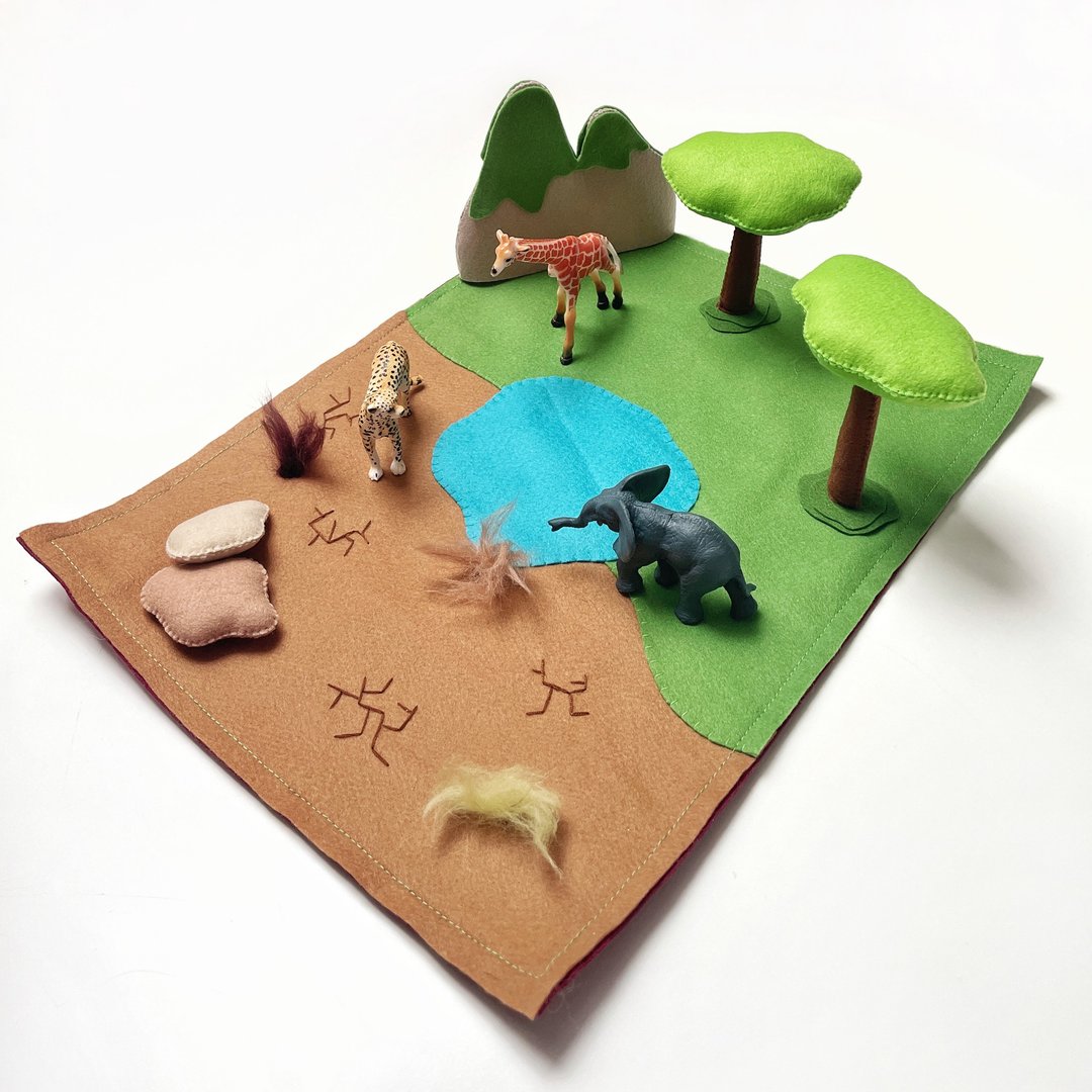 Kids play mat set safari animals - 玩具/玩偶 - 环保材料 