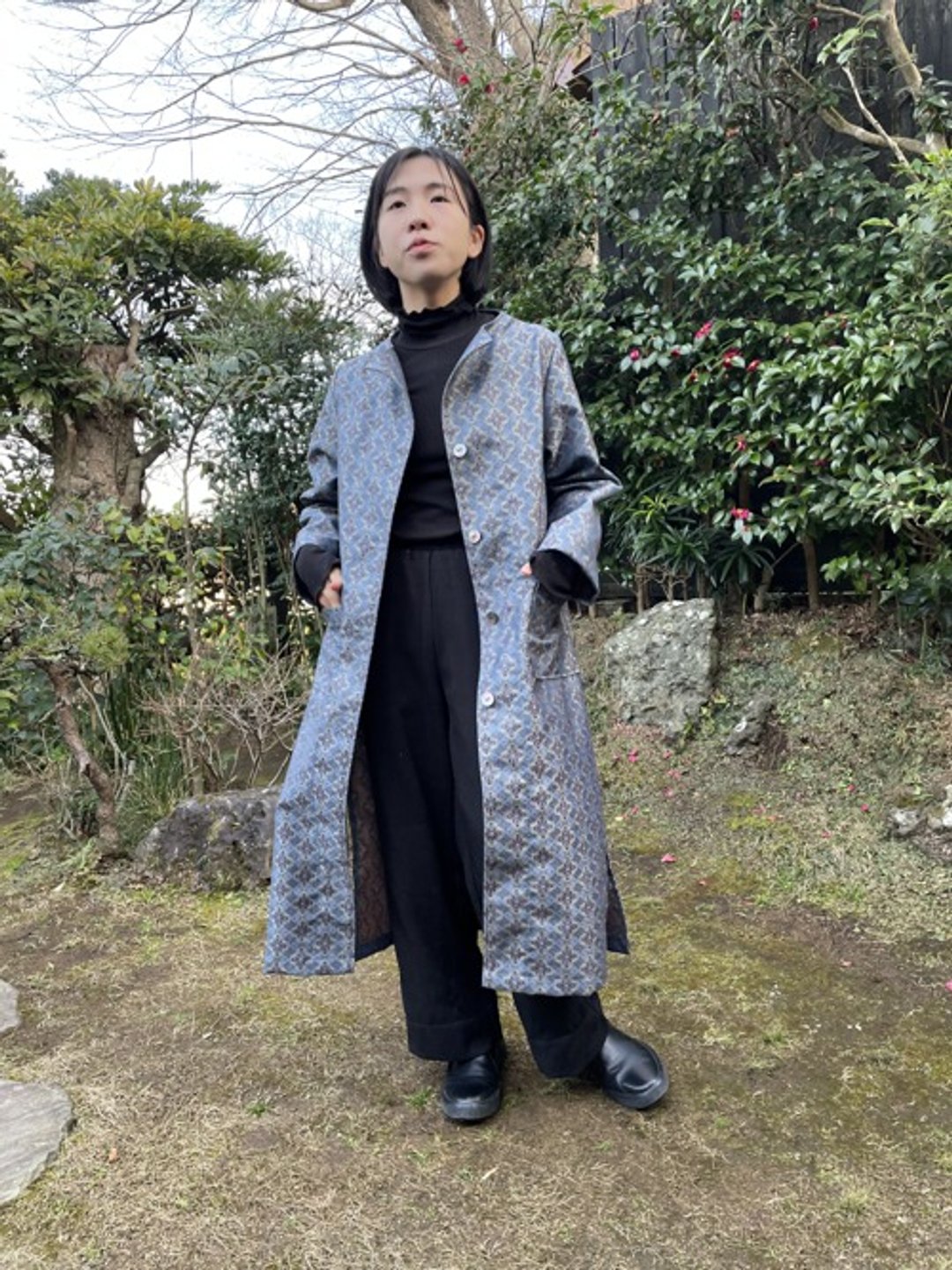 Kimono fabric spring coat - 女装西装外套/风衣 - 羊毛 多色