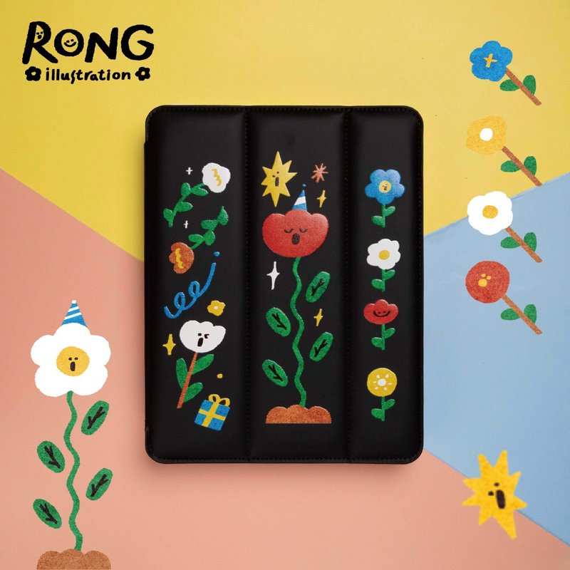 iPad 插画家联名羽绒保护壳【夜空花花款】 - 平板/电脑保护壳 - 其他材质 黑色
