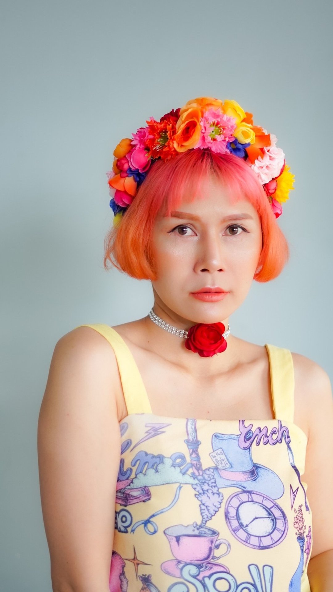 PP head dress mix color flower - 发带/发箍 - 其他材质 