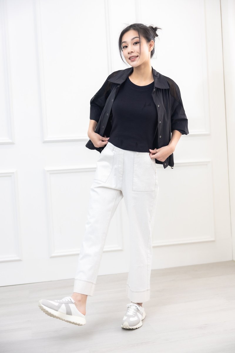 个性洞洞五分袖外套 黑色 - 女装西装外套/风衣 - 其他材质 黑色