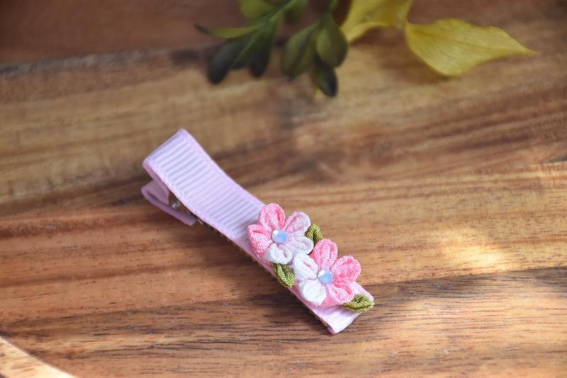 细工布花发夹-春之粉红小野花 - 发饰 - 其他人造纤维 粉红色