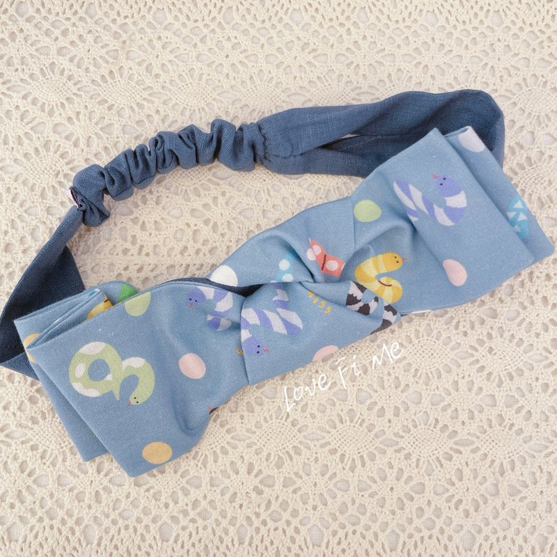 爱霏迷专利设计-调整松紧度蝴蝶结发带 - 发带/发箍 - 棉．麻 灰色