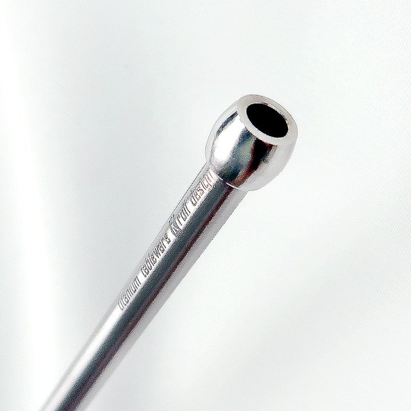 【KROLL】纯钛小吸管-细 ( 附清洁刷 ) - 环保吸管 - 其他金属 银色