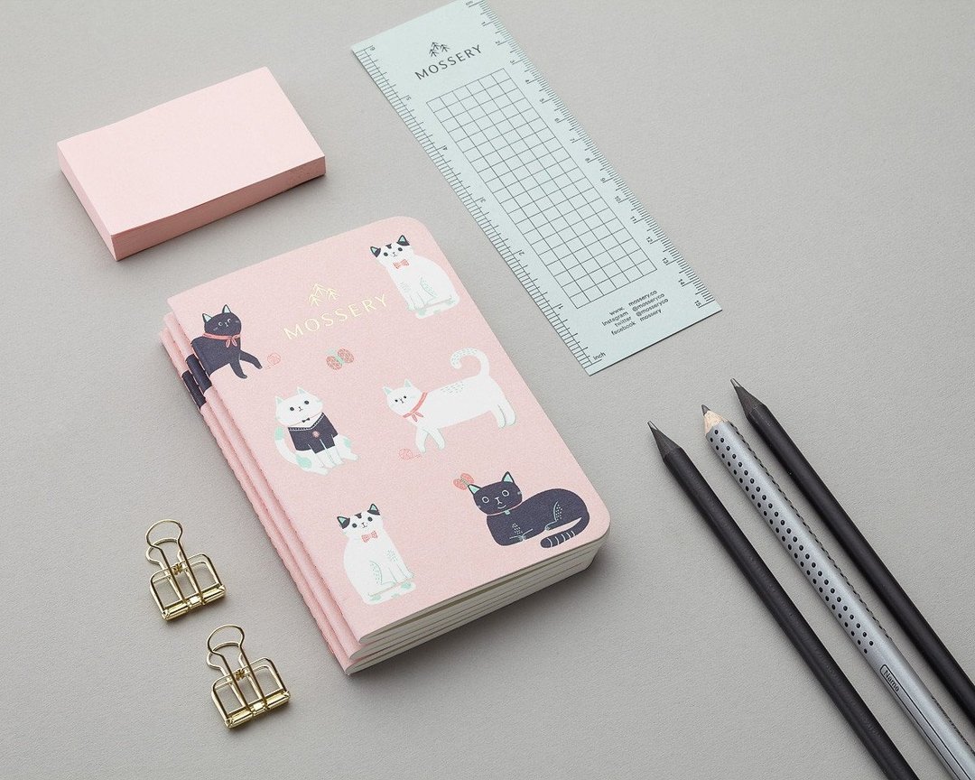 Cats Pink 口袋型笔记本 - 笔记本/手帐 - 纸 粉红色