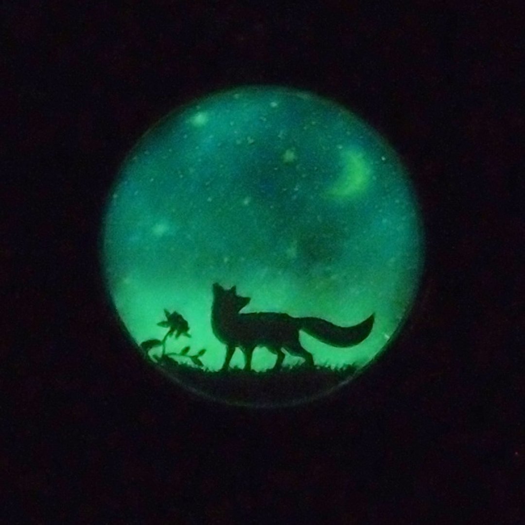Fox Garden 手作  星空狐狸夜光项链   满天星星总有一颗属于我 - 项链 - 玻璃 蓝色