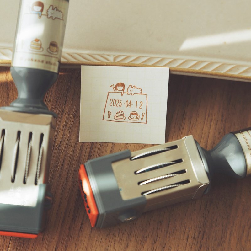 可调式日期印章 / 大 / 野餐 - 印章/印台 - 木头 多色