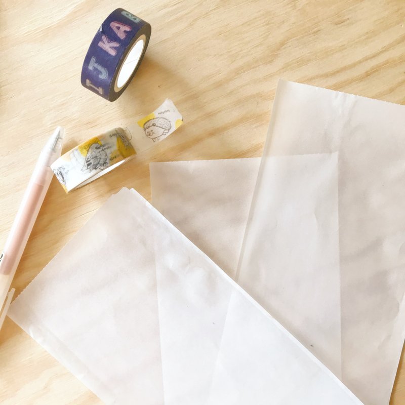 手帐用白色离型纸 30张 - 10.5 x 21.5cm - 纸胶带 - 纸 白色