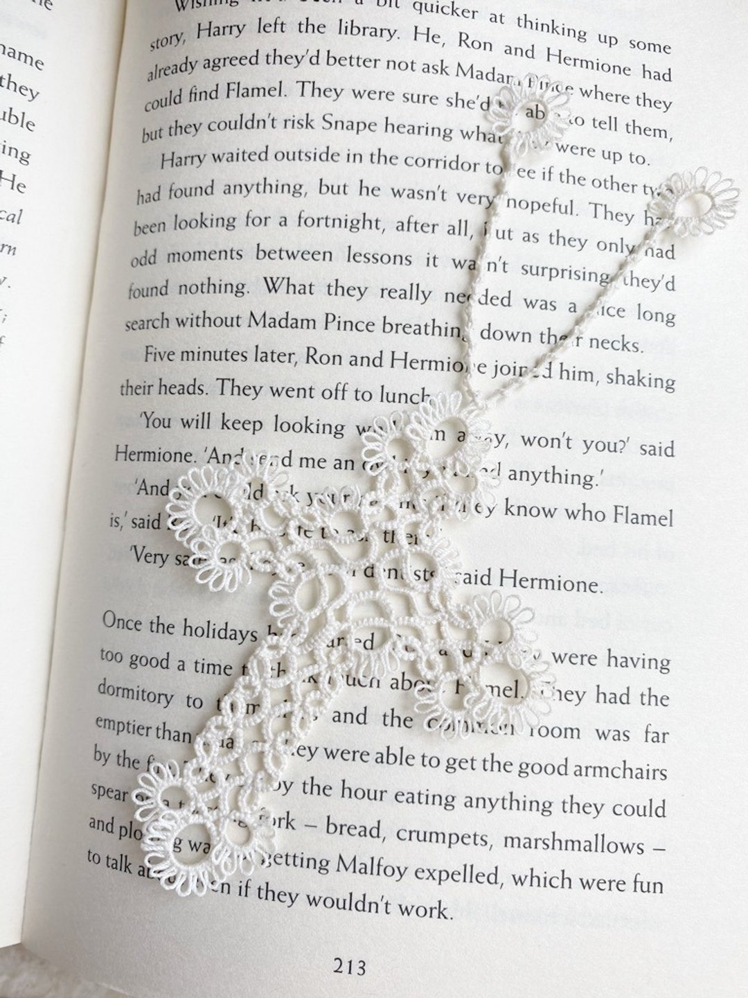 手编十字架书签 Tatting Bookmark 米白 梭织 钩花 钩织 礼物 编 - 书签 - 绣线 白色