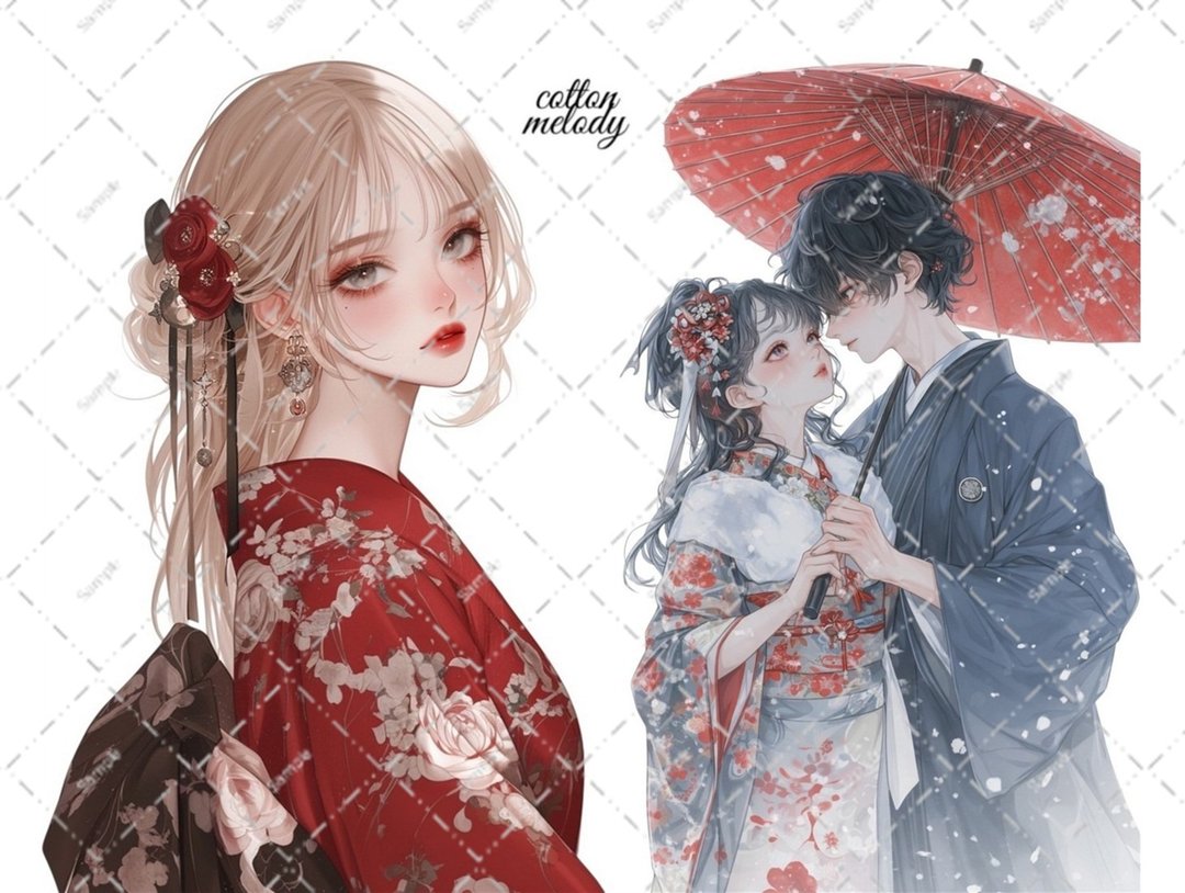 original sticker no.7841 人物贴纸 原创贴纸 人物贴纸 女孩贴纸 原创人物贴纸 - 贴纸 - 纸 