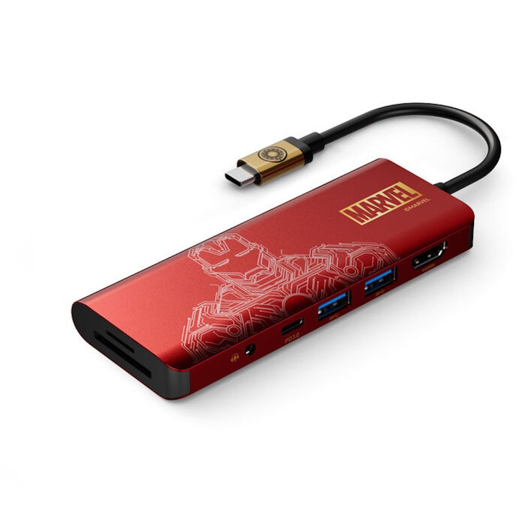 USB-C 7 合 1 高速多媒体集线器 (100W) (Marvel 系列) Ironman - 电脑配件 - 其他材质 