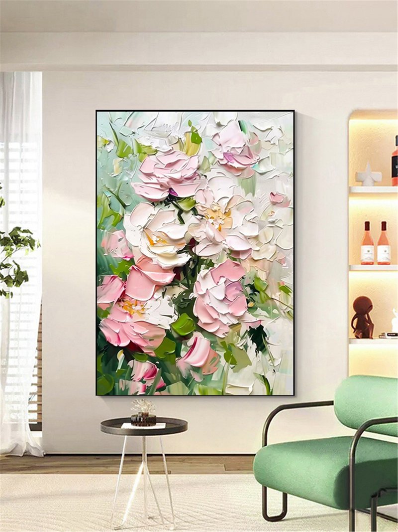 夏花 手绘油画/抽象/原创商品/装饰画/挂画/客厅/走廊/玄关挂画 - 海报/装饰画/版画 - 亚麻 多色