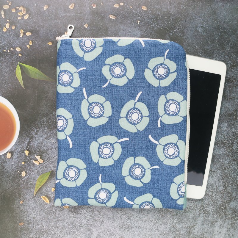 6寸 电子书 收纳包 (阅读器保护套) L型拉链袋电子书保护套 - 电脑包 - 棉．麻 