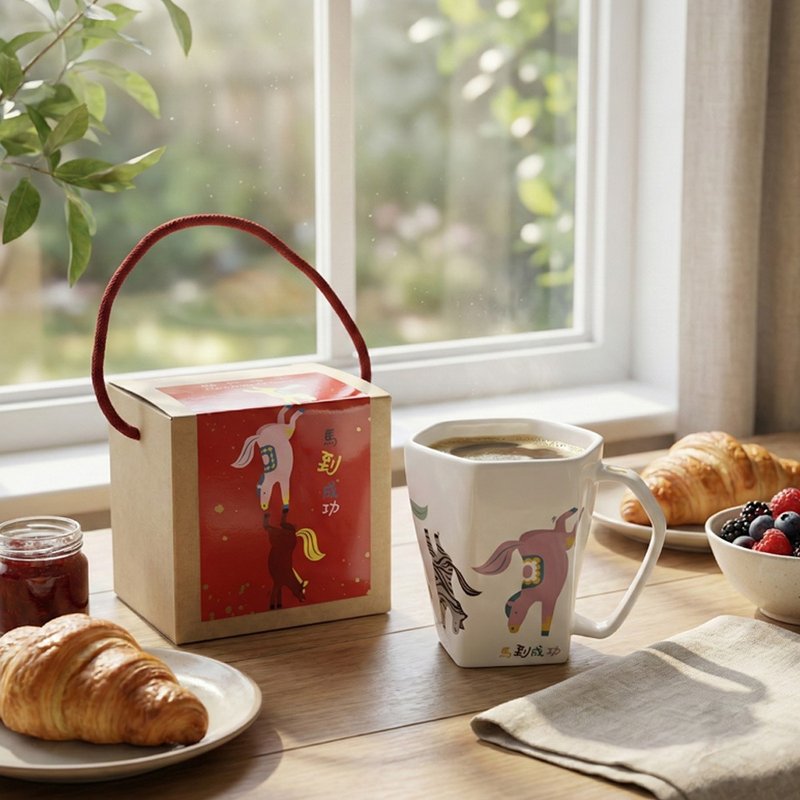 H9-变色马到成功天灯杯(单入) - 咖啡杯/马克杯 - 瓷 