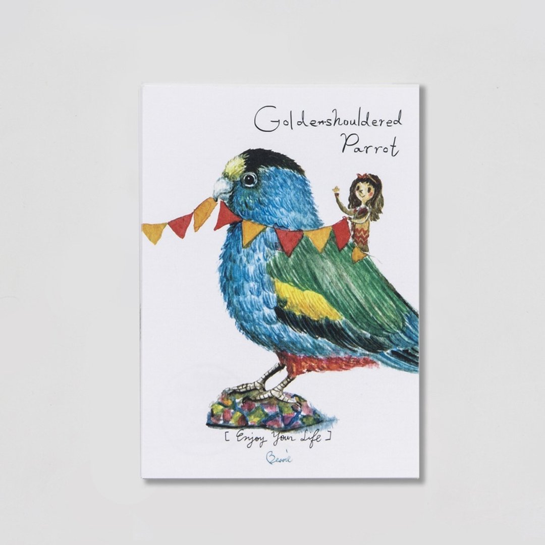 BIRDER  系列- Golden Shouldered - 卡片/明信片 - 纸 白色