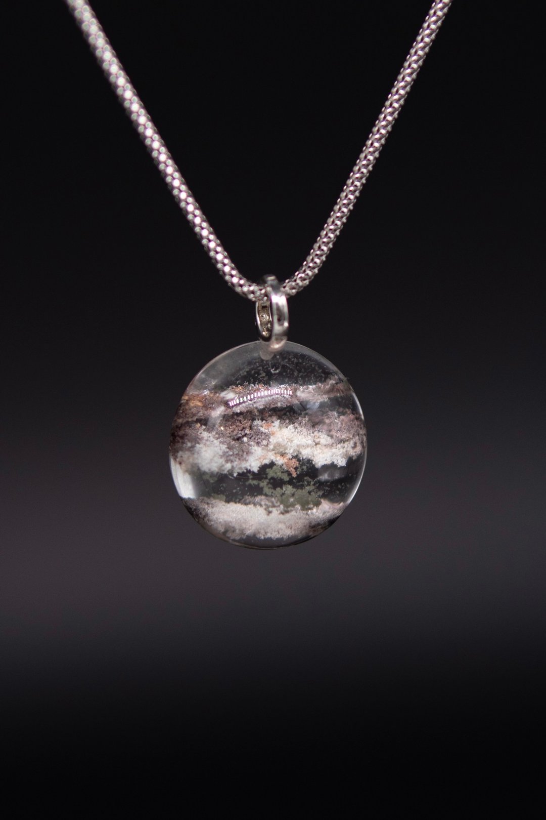 彩幽灵水晶 白幽灵 绿幽灵 紫幽灵 S925银项链 - 项链 - 水晶 