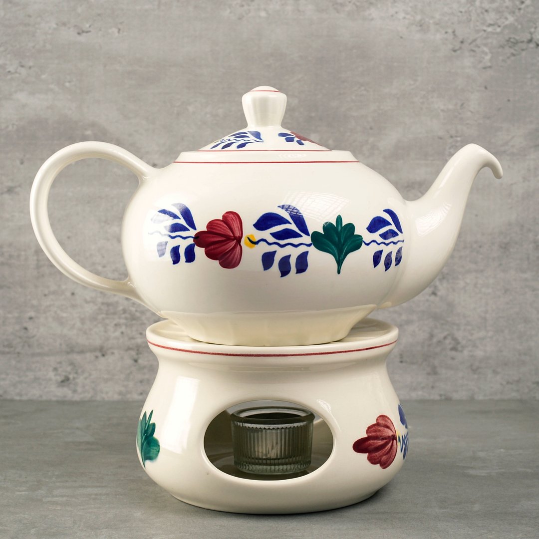 比利时Boch手绘Boerenbont茶壶温茶组/温壶组 - 茶具/茶杯 - 瓷 多色