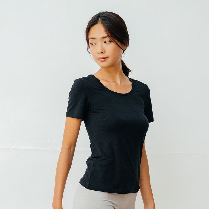 【敏感肌系列】海洋纯净海藻保湿 - 女性圆领短袖 - 女装 T 恤 - 环保材料 
