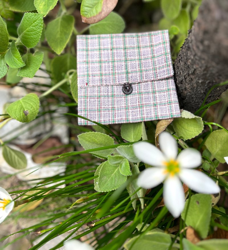 老布钮扣袋/M 巾袋 - 化妆包/杂物包 - 棉．麻 