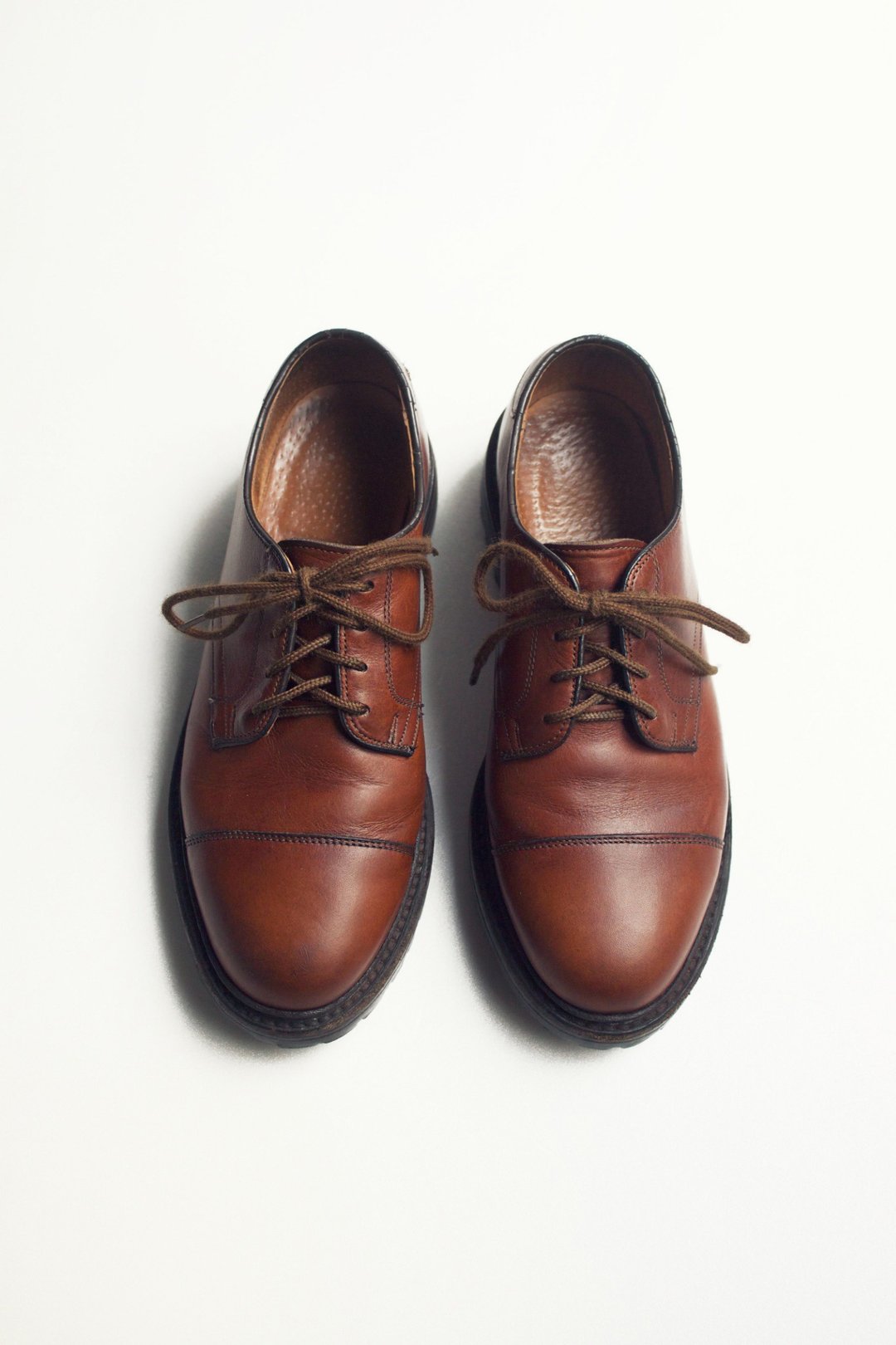 90s 美制横纹德比笨皮鞋｜J.CREW Cap Toe Derby US 8D EUR 40 - 男款靴子 - 真皮 红色