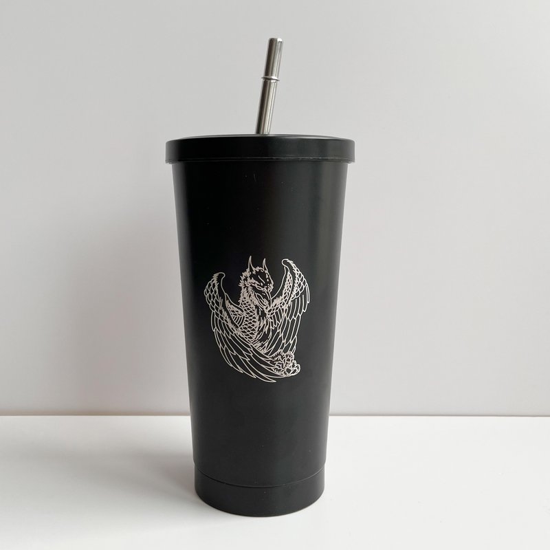 【创意礼物】定制吸管杯 时尚不锈钢随行杯 送朋友礼物 - 水瓶/水壶 - 不锈钢 