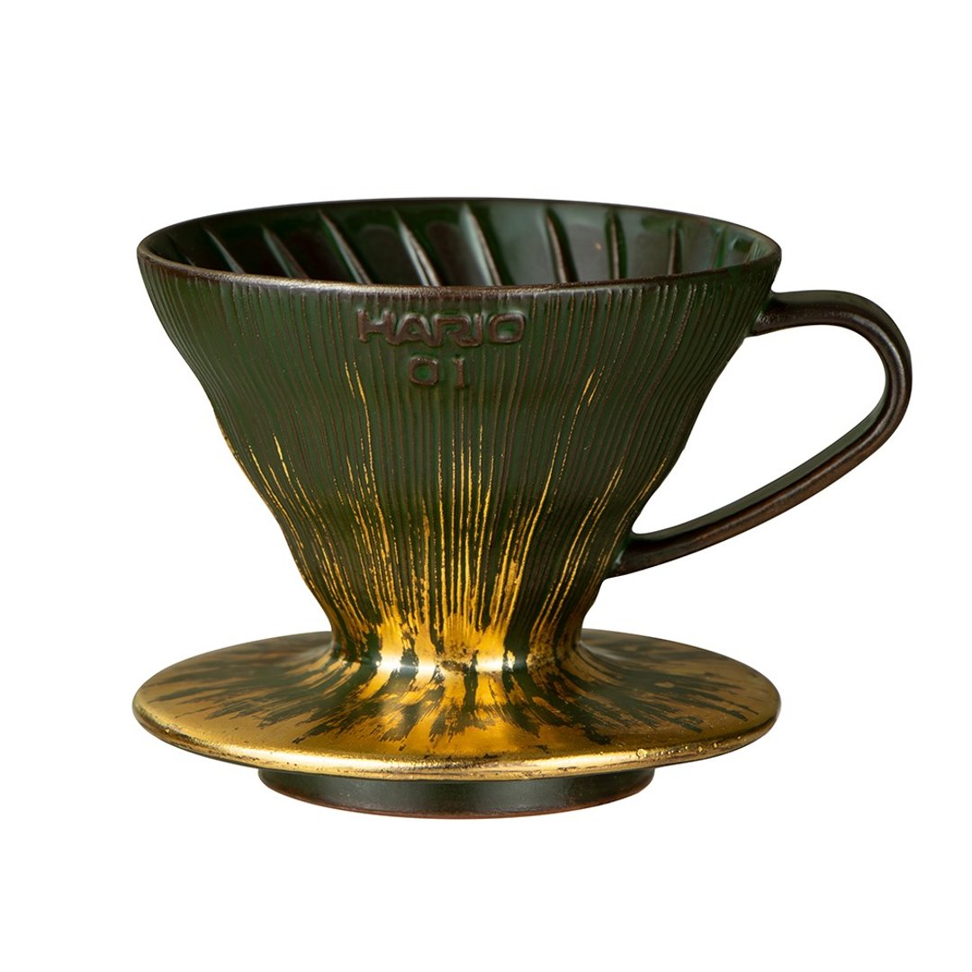 【HARIO】V60怀汝流苏01金滤杯/VDCK-01-RSG - 咖啡壶/周边 - 陶 绿色