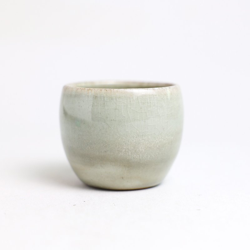 明芽窑 | 柴烧青瓷水杯 杯子 茶杯 搜藏品 陶艺品 陶杯 H9 - 茶具/茶杯 - 陶 透明