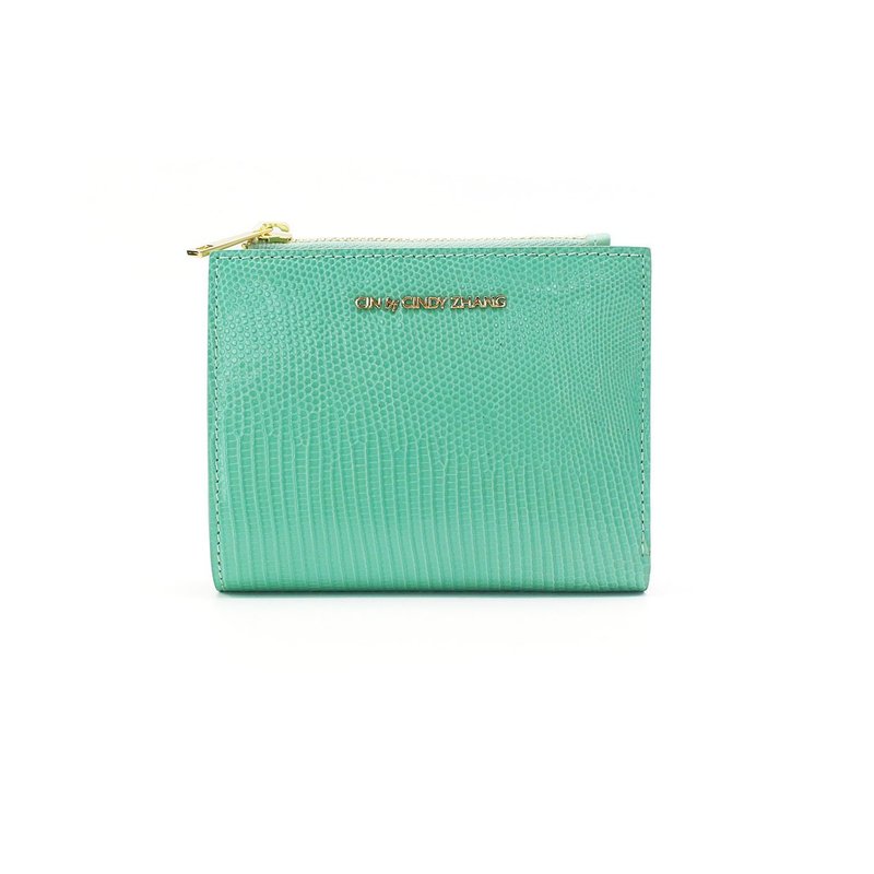 草绿色蜥蜴皮短钱夹 - 皮夹/钱包 - 真皮 绿色