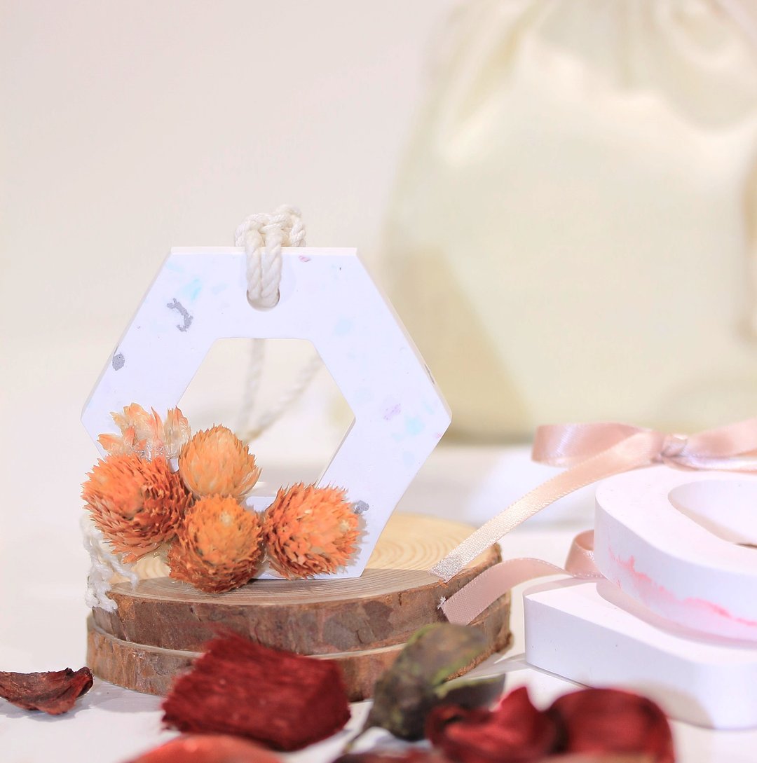 花艺扩香石-手作流动艺术 #适合亲子、朋友 #干燥花 #石膏 #水泥 - 其他 - 其他材质 