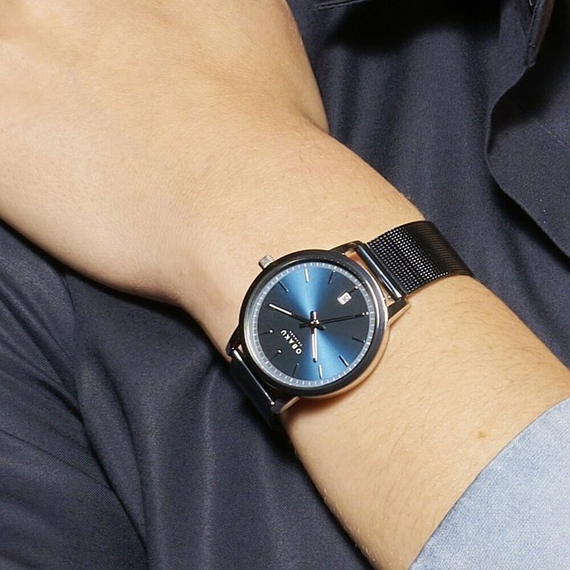 OBAKU 简约美学淑女米兰时尚腕表-蓝X蓝带(V270LDHLML) - 女表 - 不锈钢 多色