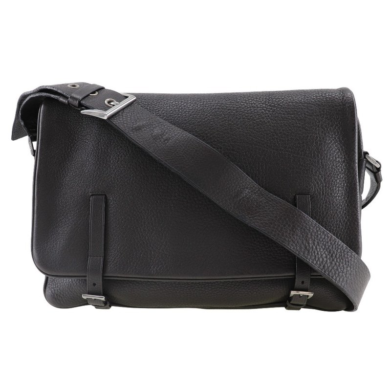 【日本直送】PRADA 普拉达 Messenger Bag 侧背包 小牛皮 棕色 男士【二手】 - 侧背包/斜挎包 - 真皮 咖啡色