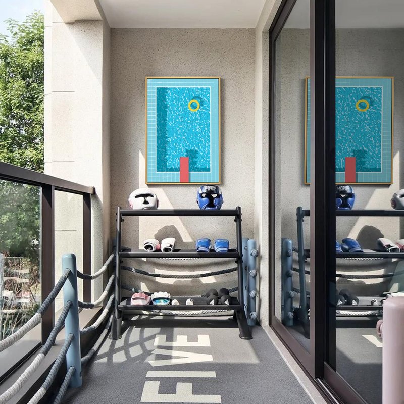 消暑胜地 - 游泳场馆挂画/运动装饰民宿挂画/休闲插画风房间布置 - 海报/装饰画/版画 - 棉．麻 多色