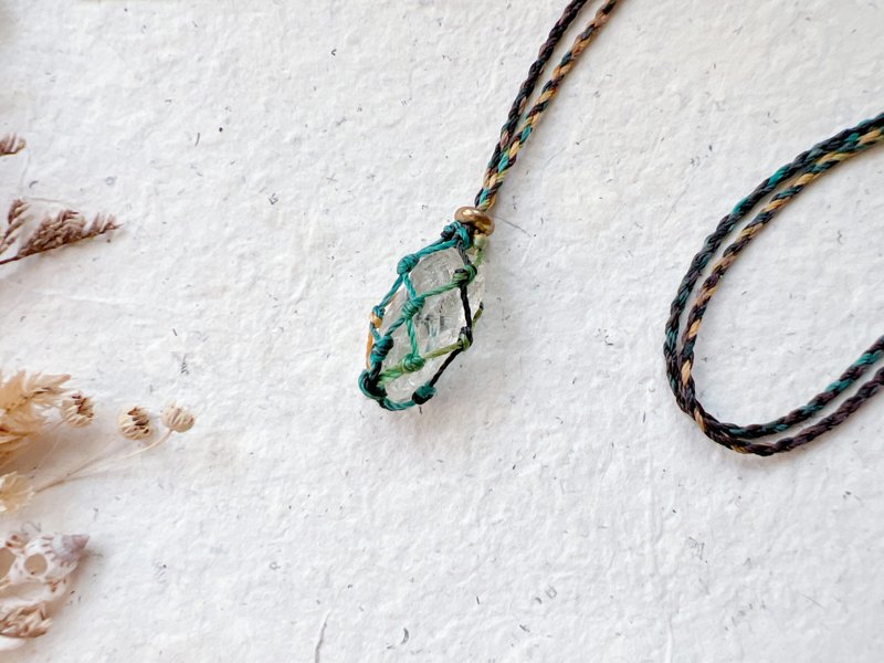 纯净之心_蜡绳项链 | 小火龙矿编 | - 项链 - 水晶 