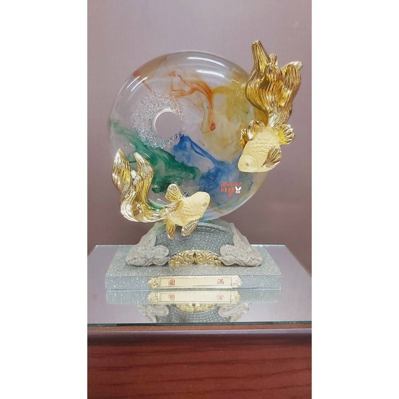 琉璃金箔 吉祥如意 升迁送礼 退休送礼 开幕送礼 新婚送礼 退伍贺 - 其他 - 其他材质 金色