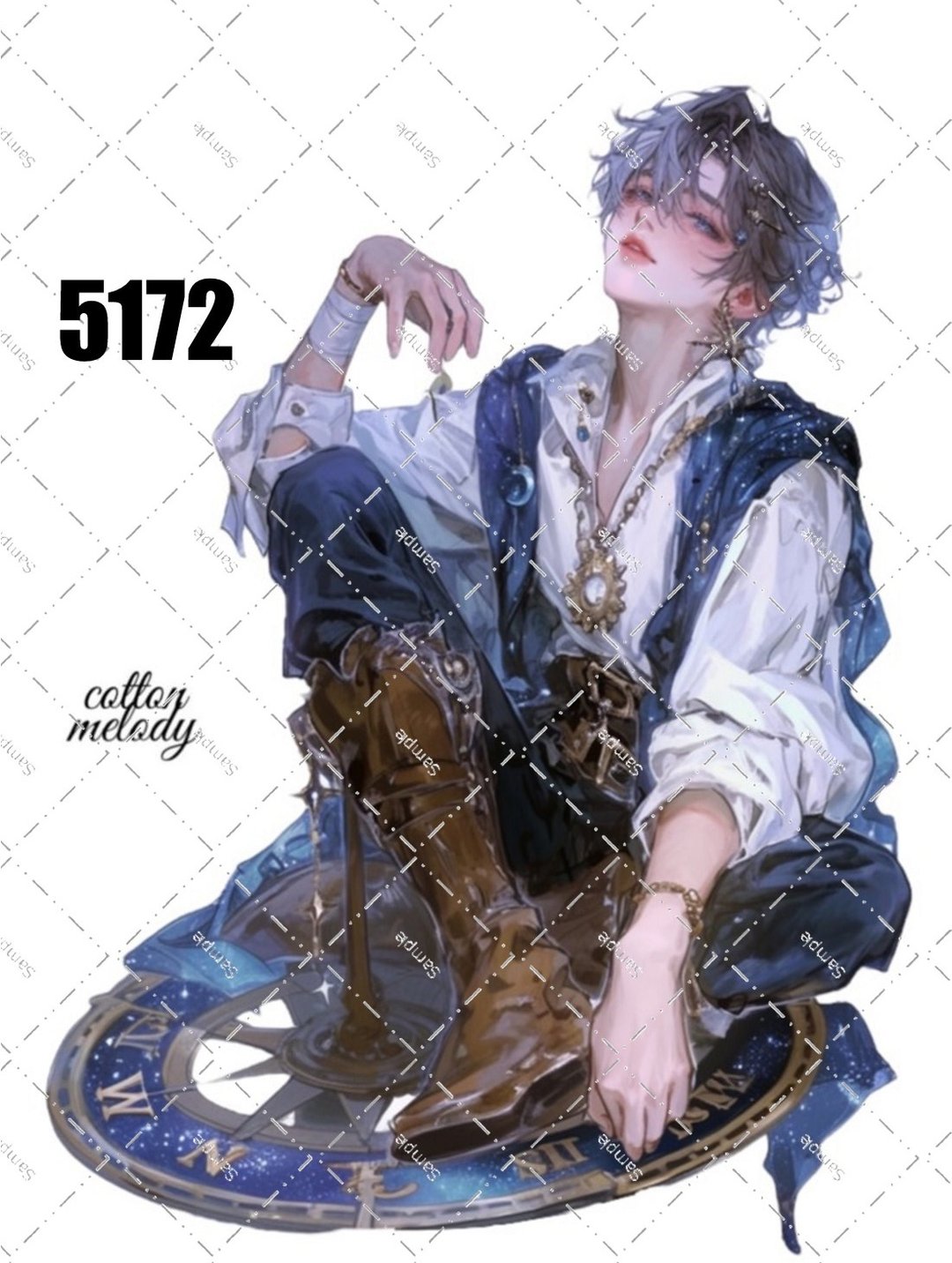 original sticker no.5172 人物贴纸 原创贴纸 原创人物贴纸 装饰贴纸 cotton melody - 贴纸 - 纸 