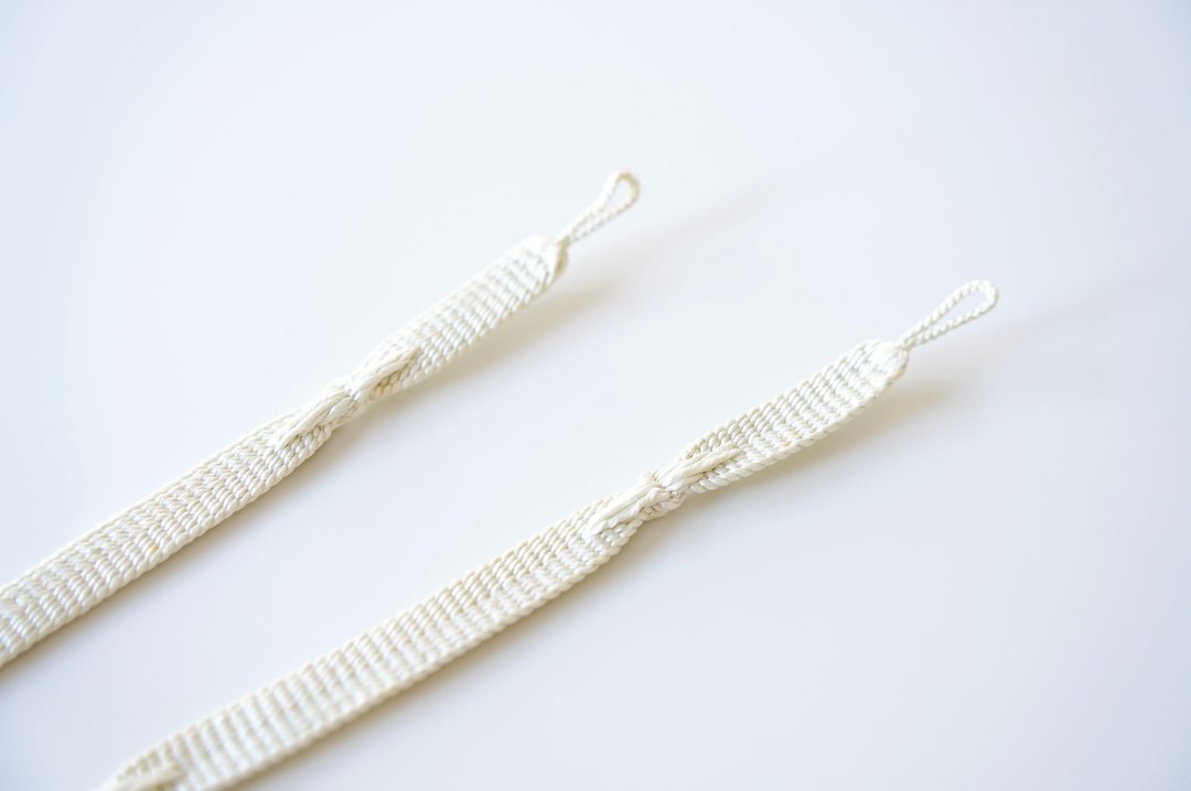 Haori himo, Haori accessory, Kimono accessory, kumi himo, Japanese vintage /4410 - 其他 - 丝．绢 白色