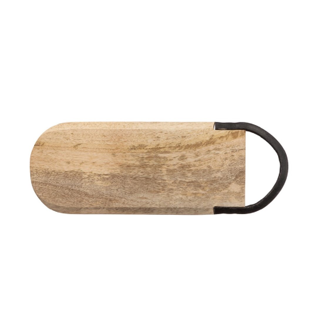 GARAGEMAN CUTTING BOARD Medium 橡胶提把木制调理沾板-大 - 托盘/砧板 - 木头 咖啡色
