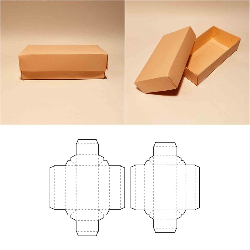 Shoe box template, shoe storage box, shoe packaging, box for shoes, SVG, PDF, A4 - 图文模板设计 - 其他材质 