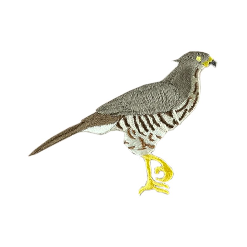 Novigo 台湾动物熨烫刺绣 / 凤头苍鹰 - 徽章/别针 - 绣线 