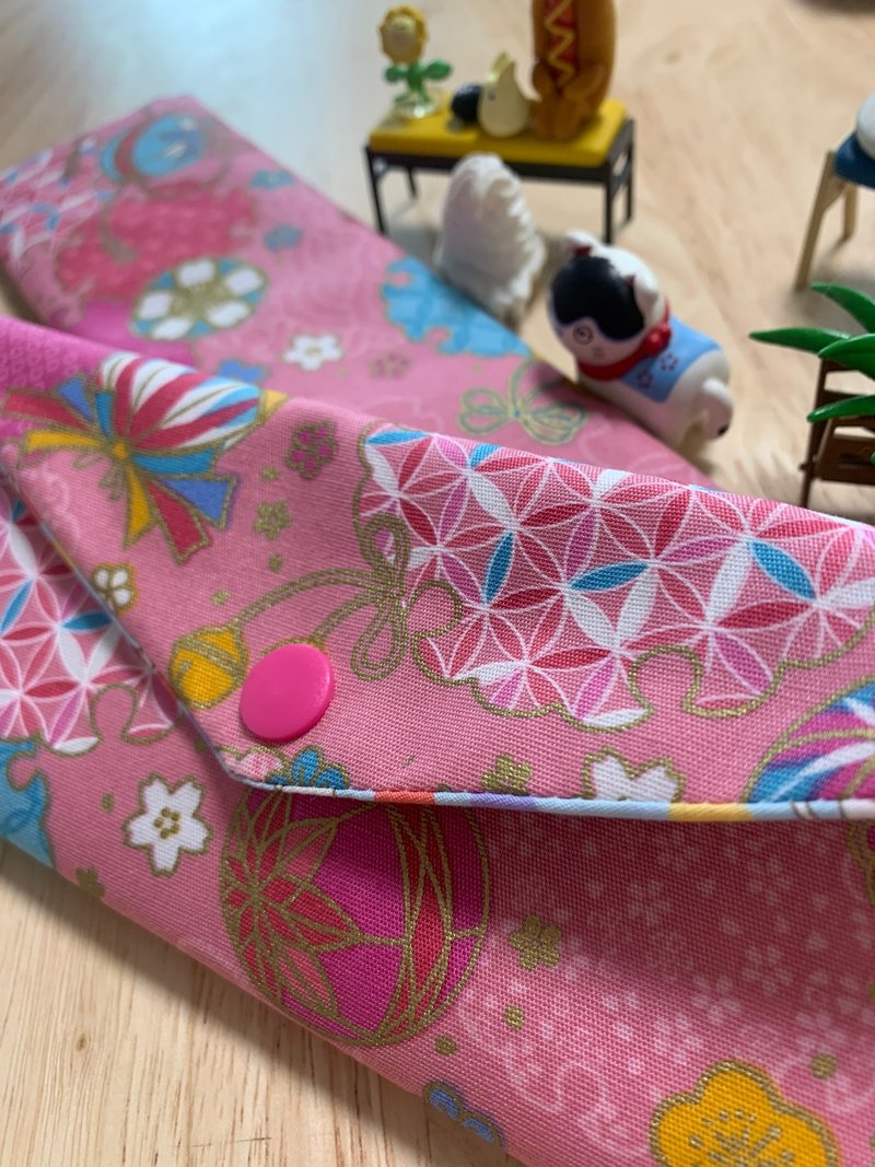 文青风环保纯棉筷袋 浪漫金球 柔情粉 完美生活  日本 潮物 收纳 - 收纳用品 - 棉．麻 粉红色