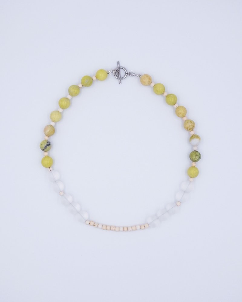 Lemon Stone Necklace - 项链 - 石头 绿色